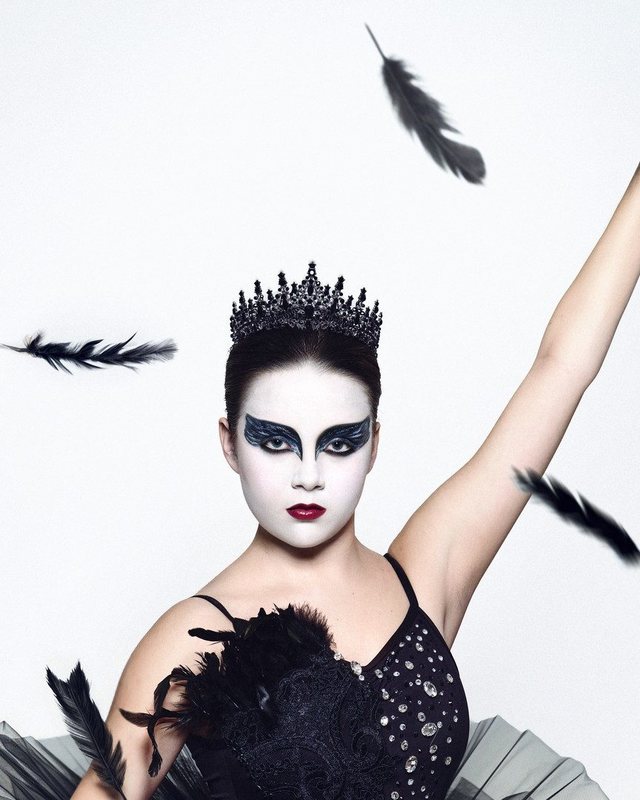 Feathered costume portrait