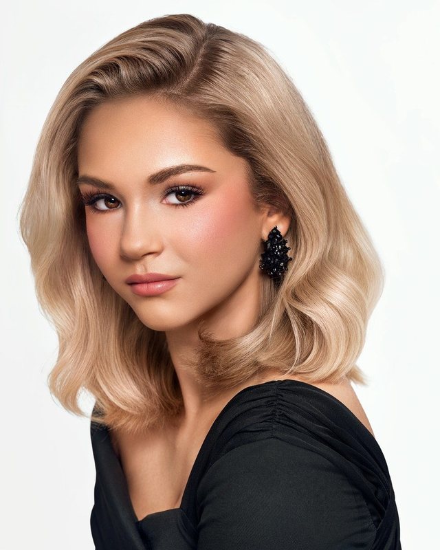 Studio portrait, black top